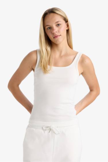 Slim Fit Basic Camisole Round Collar Tank Top