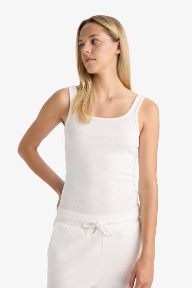 Slim Fit Basic Camisole Round Collar Tank Top
