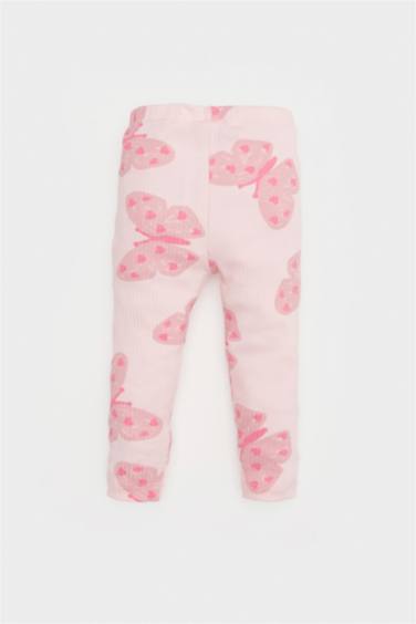 Baby Girl Regular Fit Butterfly Pattern Leggings