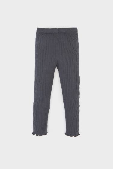 2'li Takım Balerin Baskılı Uzun Kollu Tişört Beli Lastikli Tayt Kız Bebek