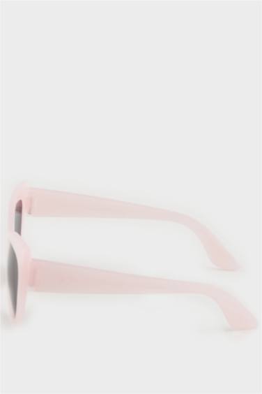 Lunettes de soleil Cat-eye cadre en plastique rose pour fille
