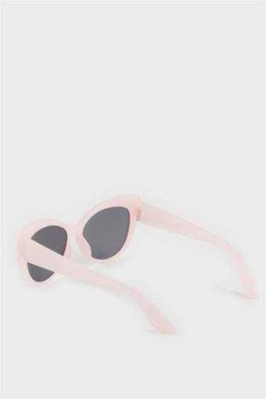 Lunettes de soleil Cat-eye cadre en plastique rose pour fille