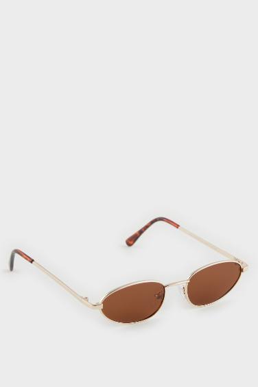 Woman Round Metal Sunglasses