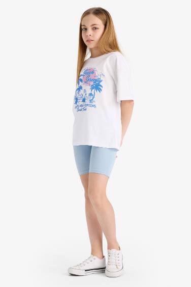 Ensemble T-shirt imprimé et Short leggings pour fille