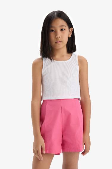 Комплект для девочек из 2-х предметов: майка и шорты из рубчатой ткани