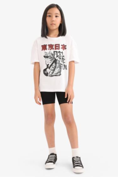 سيت بناتي تيشيرت وستريج - قطعتين