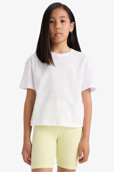 سروال ضيق بايكر مضلع للبنات