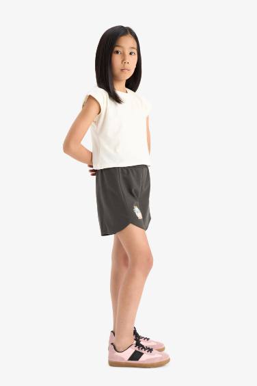 شورت بناتي خفيف بخصر مطاطي