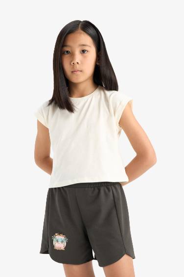 شورت بناتي خفيف بخصر مطاطي