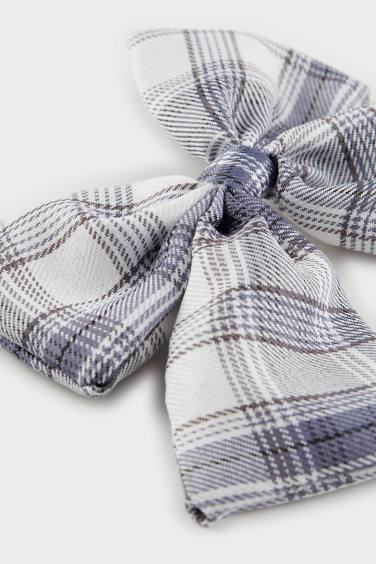 Woman 2 Piece Plaid Patterned Hair Clips