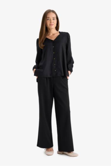 Регулярный крой, крееповые брюки