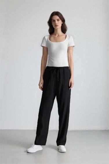 Carrot Fit Regular Hem Trousers