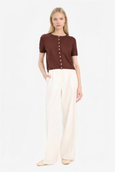 Regular Fit Crew Neck Cardigan