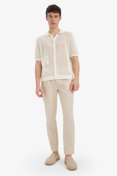 T-shirt Polo tricot oversize à manches courtes