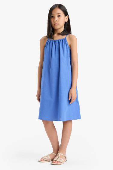 A Cut Sleeveless Woven Dress