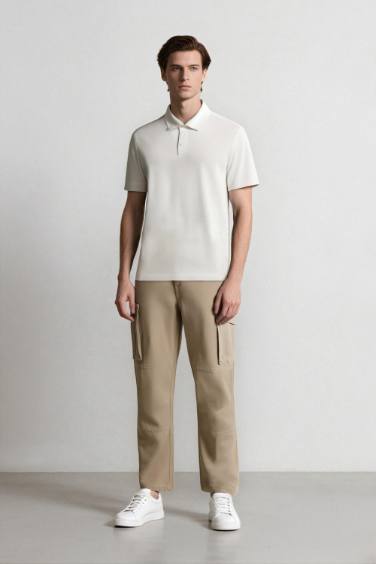 Wide Leg Bol Rahat Kesim Kargo Cepli Geniş Paça Gabardin Pantolon