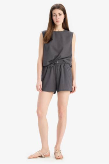 Шорты свободного кроя из жатой ткани