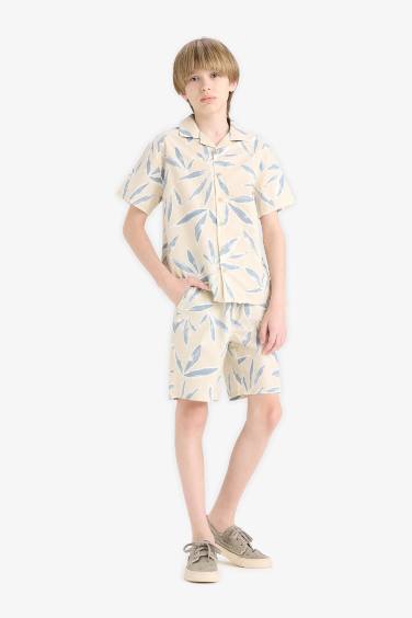 Boy Regular Fit Floral Parachute Shorts