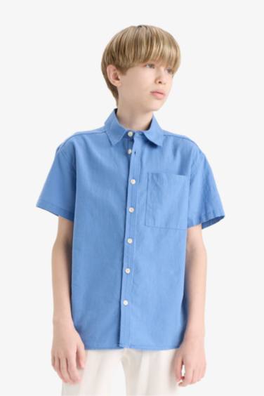 Boy Oversize Fit Polo Neck Short Sleeve Shirt
