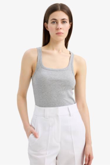 Regular Fit Basic Round Collar Tank Top