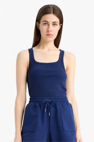 Regular Fit Basic Round Collar Tank Top