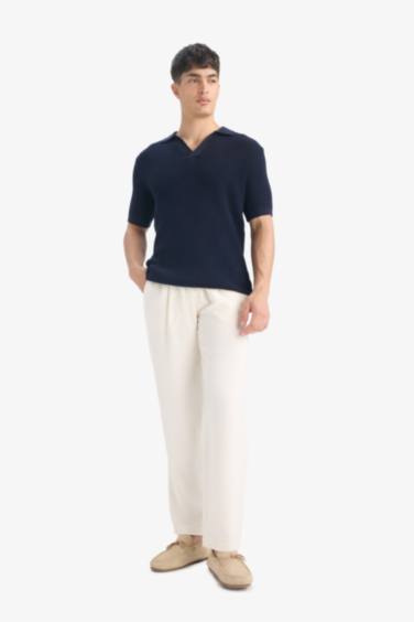 Standard Fit Polo Collar Knitwear Polo T-Shirt