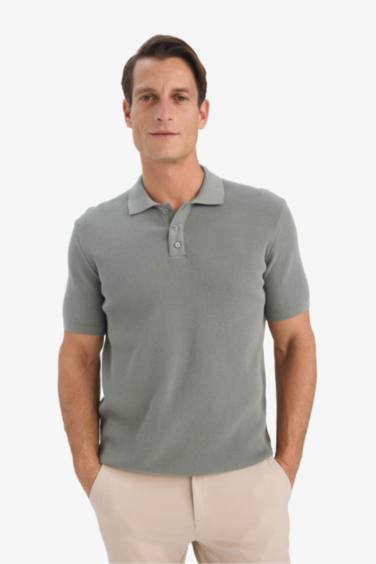 تيشيرت قطن بولو قصة عادية تريكو بياقة بولو