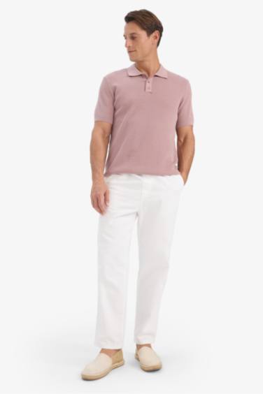 Standard Fit Short Sleeve Knitwear Cotton Polo T-Shirt