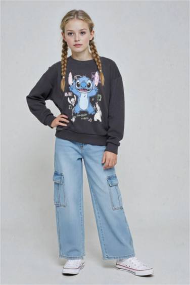 Girl Cargo Wide Leg Jeans
