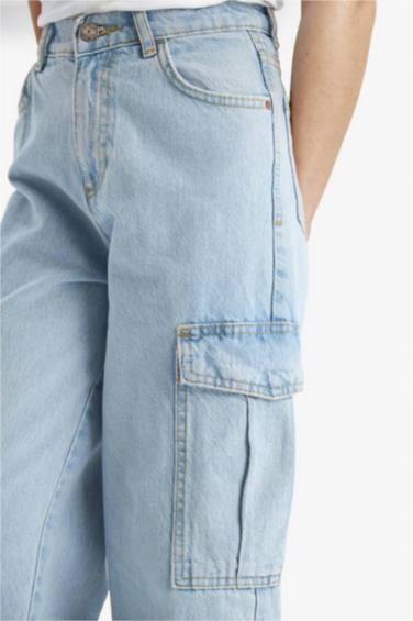 Girl Cargo Wide Leg Jeans