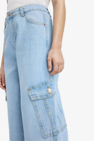 Girl Cargo Wide Leg Jeans