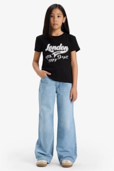 Girl Regular Fit Crew Neck Short Sleeve T-Shirt