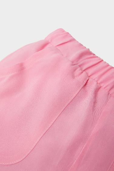 Baby Girl Regular Fit Elastic Band Shorts