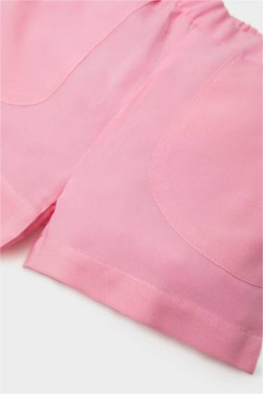 Baby Girl Regular Fit Elastic Band Shorts