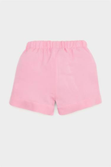 Baby Girl Regular Fit Elastic Band Shorts