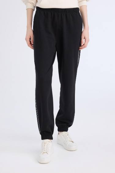 Pantalon de Jogging noir slim à taille élastique avec poches