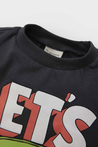 Baby Boy Skateboard Printed T-Shirt Sweatpants 2 Piece Set