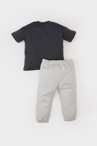 Baby Boy Skateboard Printed T-Shirt Sweatpants 2 Piece Set
