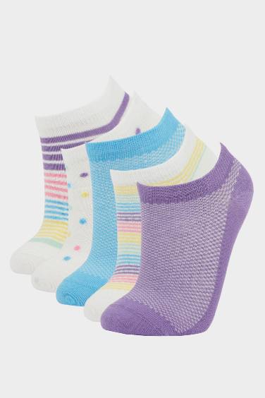 Girl Striped 5 Piece Short Socks