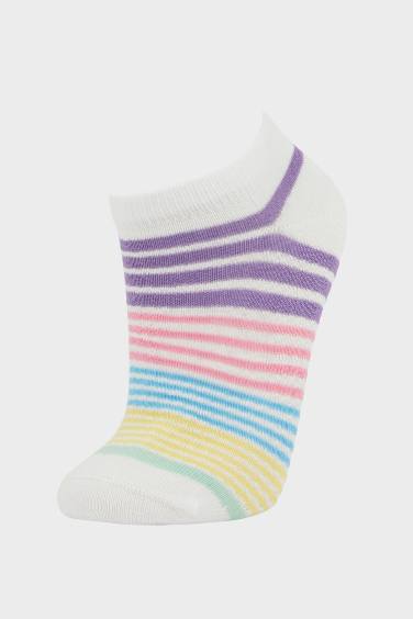 Girl Striped 5 Piece Short Socks