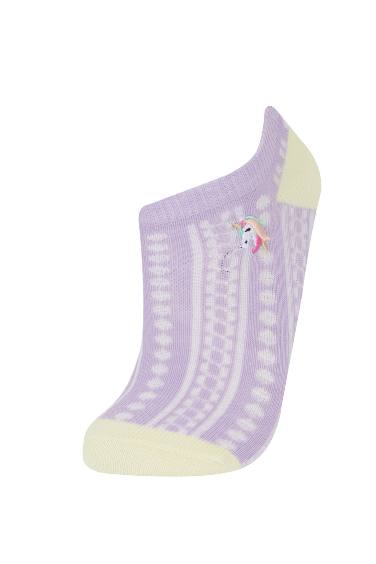 Kız Çocuk 3'lü Pamuklu Patik Çorap