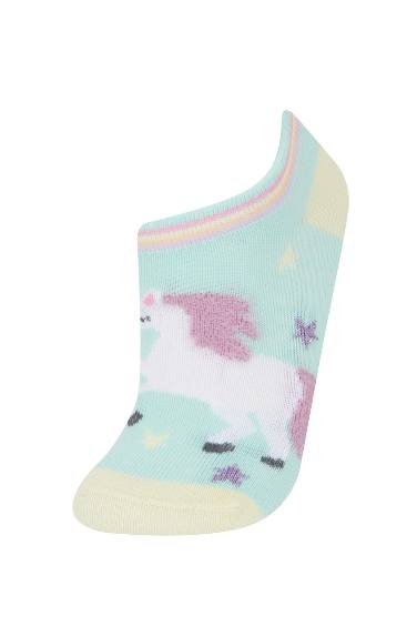 Kız Çocuk 3'lü Pamuklu Patik Çorap