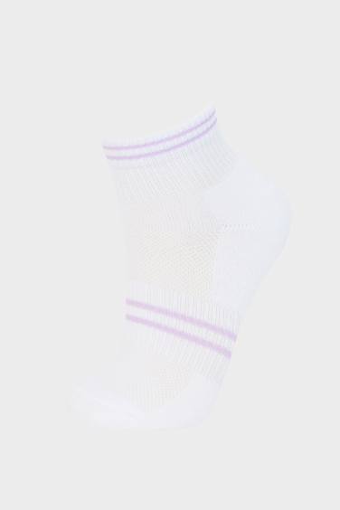 جوارب قصيرة للبنات من قطن - 5 قطع