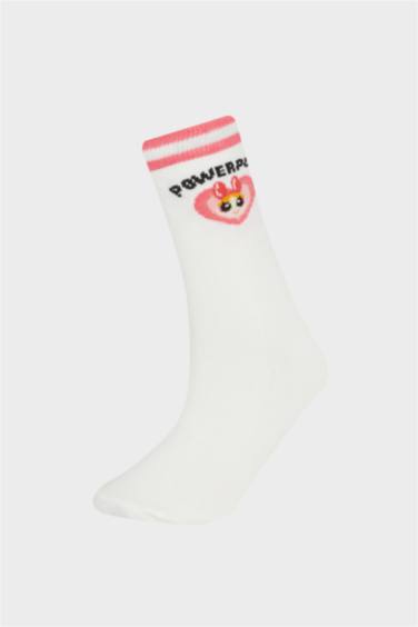 جوارب طويلة بناتي قطن من باور باف جيرلز - 3 قطع