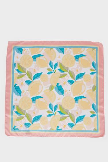 Әйелдерге тұтас басып шығарылған сатин фуляр