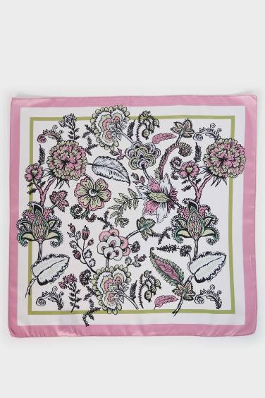 Әйелдерге тұтас басып шығарылған сатин фуляр