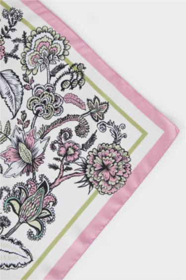 Әйелдерге тұтас басып шығарылған сатин фуляр