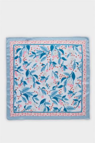 Kadın Desenli Saten Fular - Görsel 2