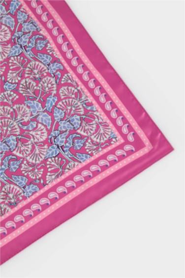 Әйелдерге тұтас басып шығарылған сатин фуляр