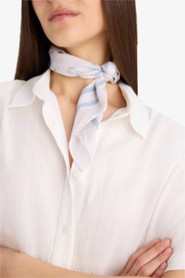 Kadın Desenli Pamuklu Bandana